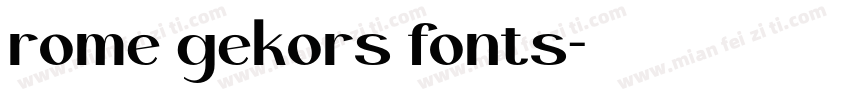 rome gekors fonts字体转换